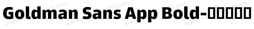 Goldman Sans App Bold字体转换